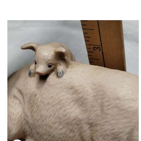 Vintage Homco Porcelain Pig Figurine Sow with Piglets 1443 Made in Taiwan - Picture 9 of 13